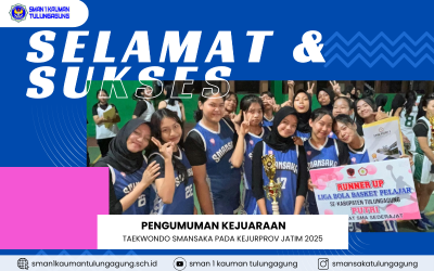 JUARA 2 ADALAH AWAL! TIM BASKET PUTRI SMAN 1 KAUMAN TULUNGAGUNG PEROLEH JUARA 2 DI LIGA PELAJAR BASKET ANTAR PELAJAR KABUPATEN TULUNGAGUNG